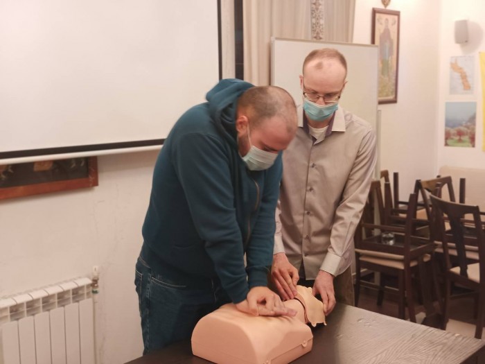 Встреча с медиком по первой помощи прошла в храме Всех преподобных отцев Киево-Печерских