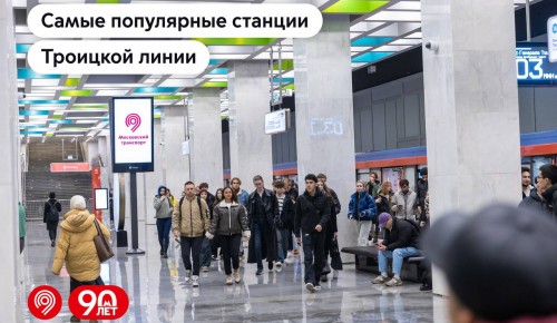 Станция «Университет дружбы народов» возглавила рейтинг пассажиропотока на Троицкой линии метро