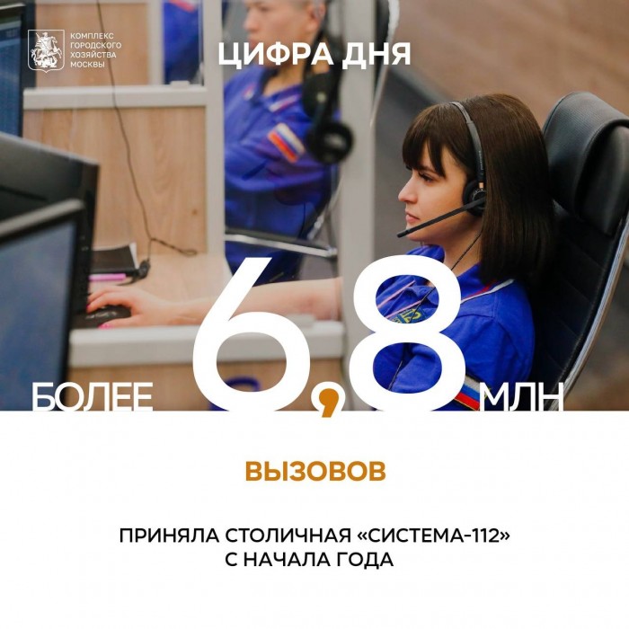 Более 6,8 млн вызовов приняла столичная «Система-112» с начала года
