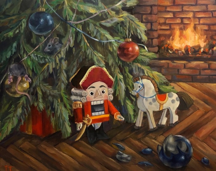 В КЦ «Меридиан» открылась новогодняя художественная выставка