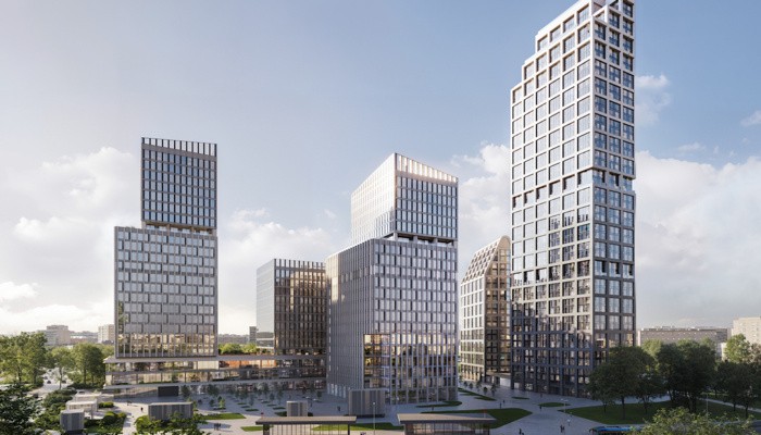 В Обручевском районе началось строительство надземной части нового офисного квартала