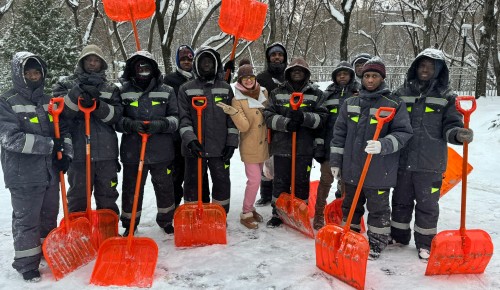 Стройотрядовцы РУДН помогли устранить последствия снегопада в Котловке