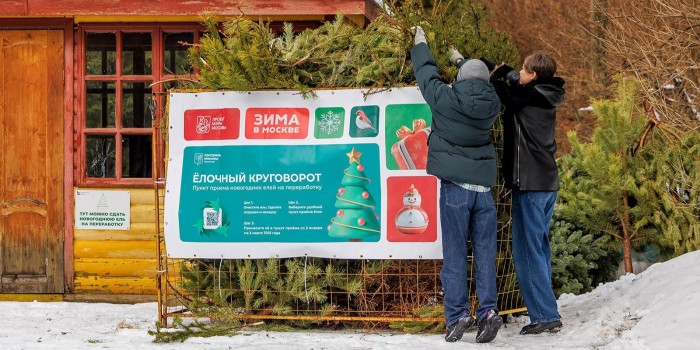 В экоточках Конькова можно утилизировать новогодние деревья, упаковку и электронику