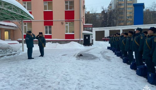 В Управлении МЧС по ЮЗАО состоялся строевой смотр личного состава