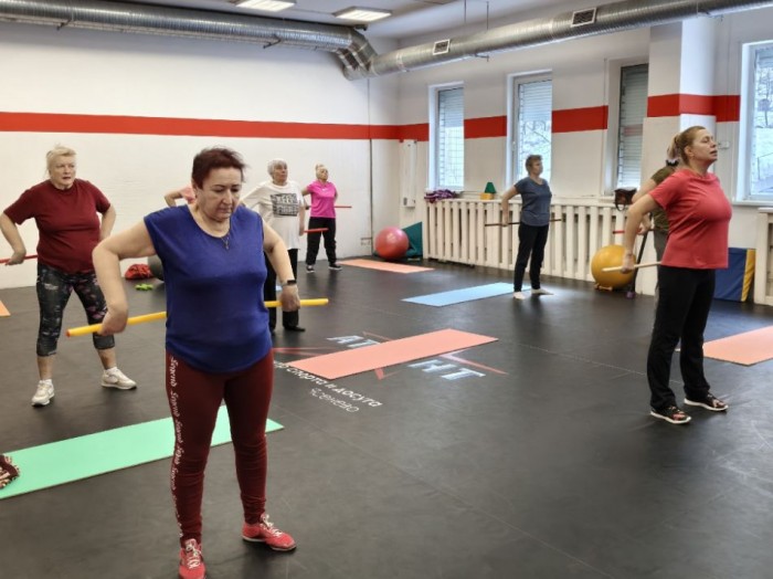 Занятие по суставной гимнастике прошло в центре «Атлант» на Литовском бульваре