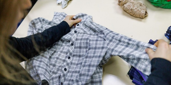 На Балаклавском проспекте работает экоточка для приема одежды и текстиля