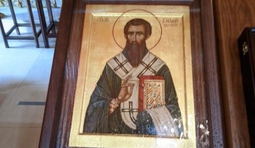 В храме Всех Преподобных Отцев Киево-Печерских освящена новая икона святителя Василия Великого
