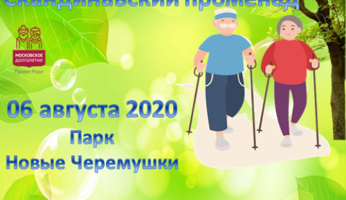 Участников «Московского долголетия» Академического района приглашают на «Скандинавский променад»