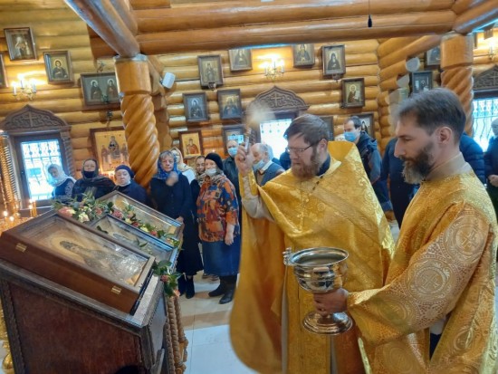 Новая икона преподобного Афанасия освящена в храме Всех Преподобных Отцев Киево-Печерских