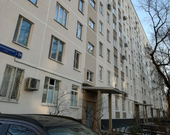 Работы по ремонту фасада дома Новочеремушкинской, 24 полностью завершены 