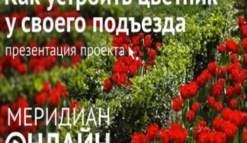 Москвичам расскажут о том, как благоустроить цветник у подъезда в «Меридиане»