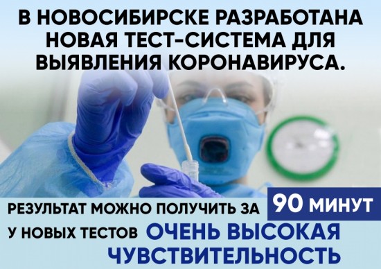 В Новосибирске разработали новую высокочувствительную тест-систему для выявления коронавируса