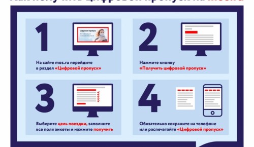 Цифровой пропуск можно быстро оформить на mos.ru