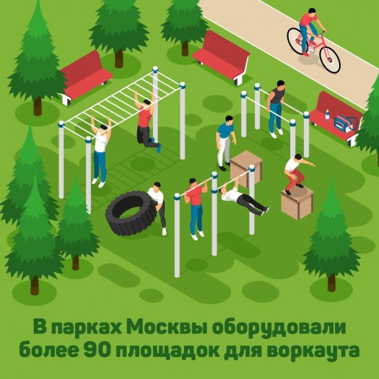 Три воркаут-площадки появились на радость спортсменам в Воронцовском парке
