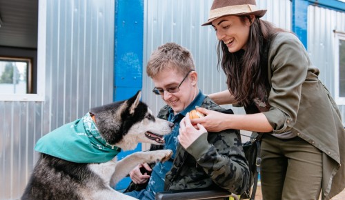 В Центре реабилитации инвалидов «Бутово» собаки помогают детям с инвалидностью