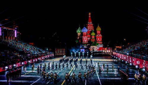 Сергей Собянин открыл VIII Международный военно-музыкальный фестиваль «Спасская башня» на Красной площади