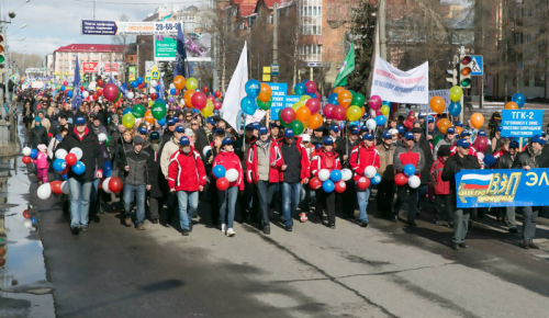 Мэр Москвы присоединился к первомайскому шествию