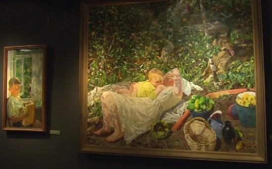 На выставке в Академии акварели представлены более 400 картин Аркадия Пластова 