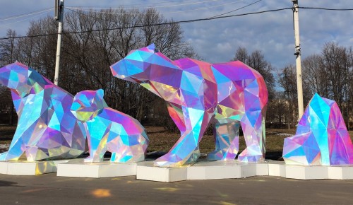 Этой зимой скульптуры в виде медведей радовали москвичей
