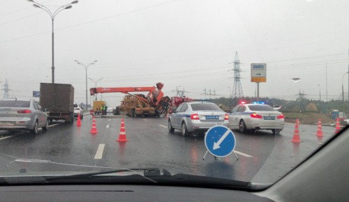 Пострадала девушка на 36-м километре МКАД 