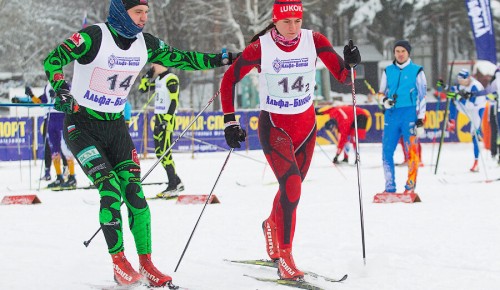 Городские состязания по лыжным гонкам прошли в Битцевском лесу