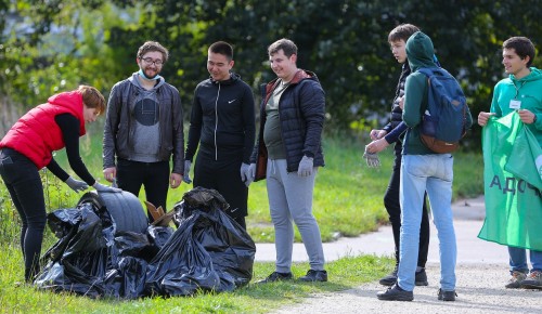Волонтеры собрали в Битцевском лесу 30 мешков мусора 