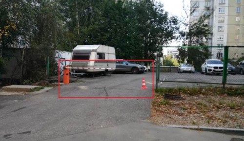 В Академическом районе ликвидирована незаконная парковка во дворе жилых домов