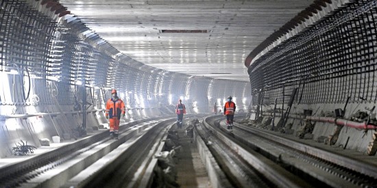 В Москве продолжается активное строительство Большой кольцевой линии метро