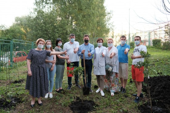 Роман Романенко принял участие в высадке сиреневой аллеи в честь медиков
