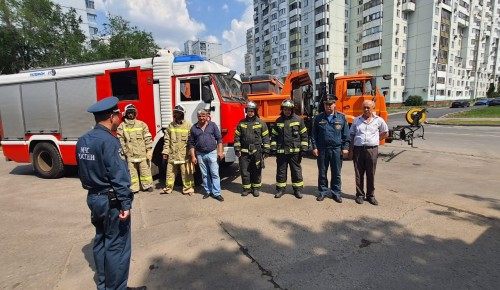 Объектовая добровольная пожарная команда "Восход" прошла обучение по боевому развёртыванию