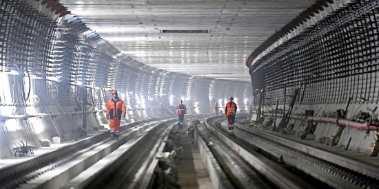 Собянин: Строительство БКЛ метро ведется рекордно высокими темпами