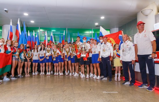 В Москве торжественно встретили юных победителей мирового первенства по пожарно-спасательному спорту