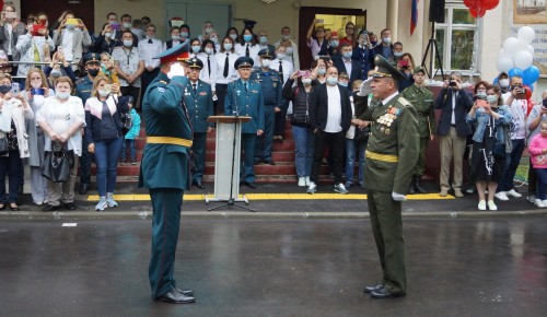 Торжественная церемония во втором Московском кадетском корпусе Технического пожарно-спасательного колледжа имени Героя Российской Федерации В.М. Максимчука