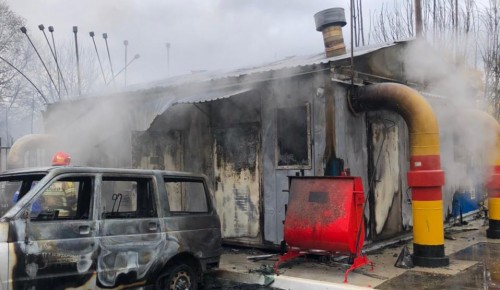 Пожар в Северном Бутово на газо-распределительной подстанции