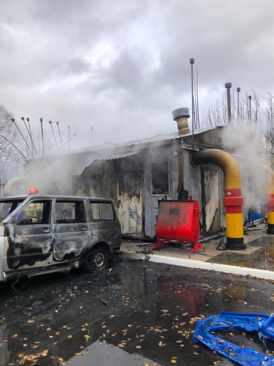 Пожар в Северном Бутово на газо-распределительной подстанции