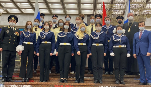 Кадетов морского класса школы №1161 приняли в ряды Юнармии