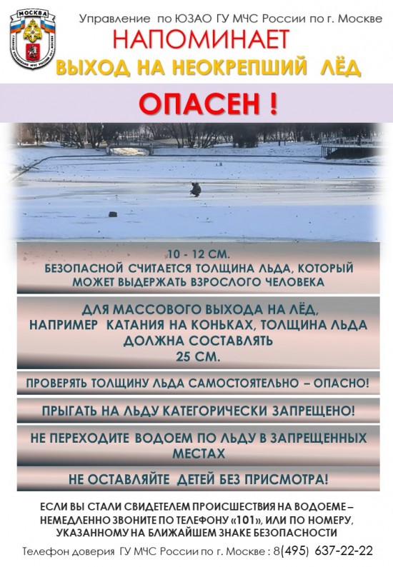 Будьте осторожны: становление льда началось на водоемах Москвы!